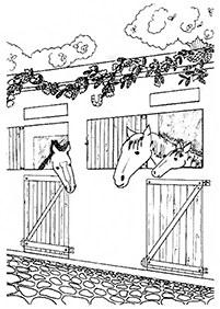horse coloring pages - page 38