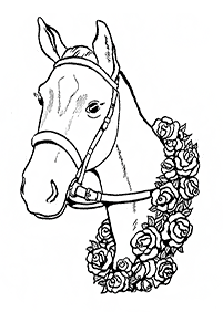 horse coloring pages - page 49