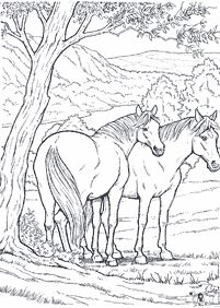 horse coloring pages - page 52