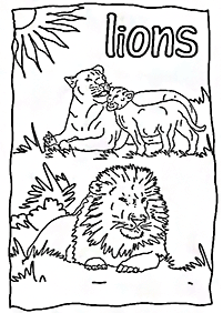 lion coloring pages - page 89
