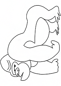 monkey coloring pages - page 10