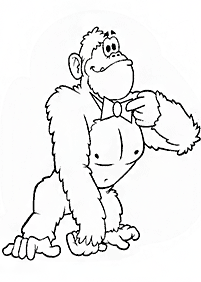monkey coloring pages - page 14