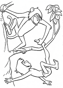 monkey coloring pages - page 19