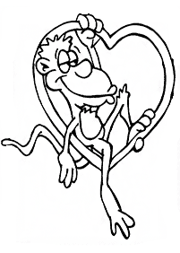 monkey coloring pages - page 30