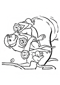 monkey coloring pages - page 35