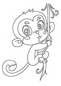 monkey coloring pages - page 39