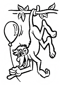 monkey coloring pages - page 42