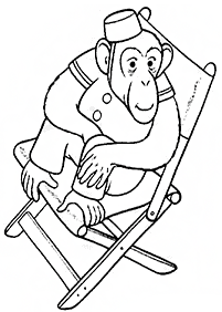 monkey coloring pages - page 50