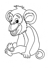 monkey coloring pages - page 62