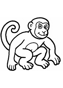 monkey coloring pages - page 66