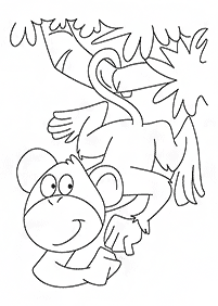 monkey coloring pages - page 67