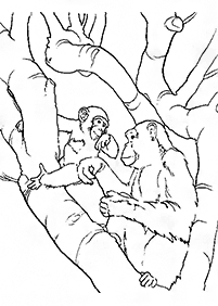 monkey coloring pages - page 76