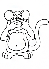 monkey coloring pages - page 89