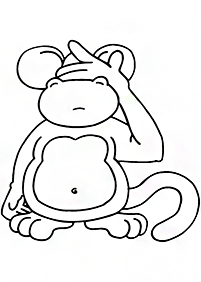 monkey coloring pages - page 90