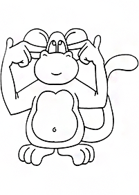 monkey coloring pages - page 91