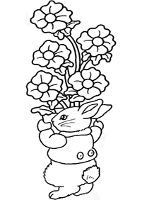 rabbit coloring pages - page 9