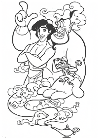 aladdin coloring pages - page 41