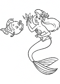 Ariel - the little mermaid coloring pages - page 16