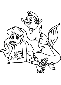 Ariel - the little mermaid coloring pages - page 18