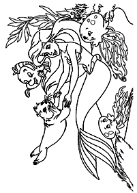 Ariel - the little mermaid coloring pages - page 30