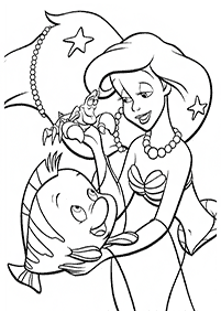 Ariel - the little mermaid coloring pages - page 31
