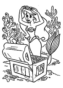 Ariel - the little mermaid coloring pages - page 34