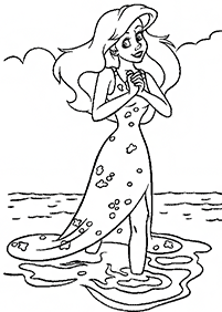 Ariel - the little mermaid coloring pages - page 36
