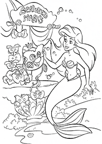 Ariel - the little mermaid coloring pages - page 39