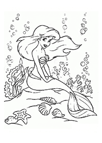 Ariel - the little mermaid coloring pages - page 44