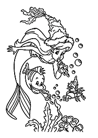 Ariel - the little mermaid coloring pages - page 46