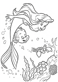 Ariel - the little mermaid coloring pages - page 47