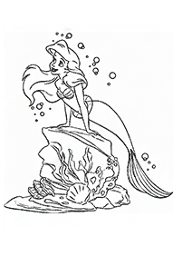 Ariel - the little mermaid coloring pages - page 48