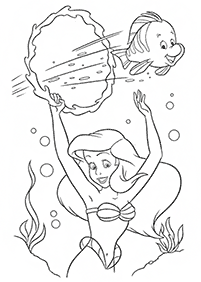 Ariel - the little mermaid coloring pages - page 51