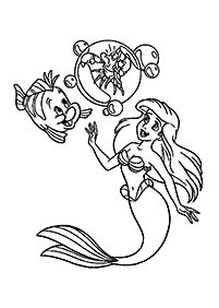 Ariel - the little mermaid coloring pages - page 57