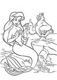 Ariel - the little mermaid coloring pages - page 60