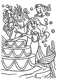 Ariel - the little mermaid coloring pages - page 61