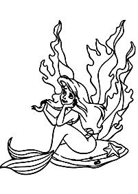Ariel - the little mermaid coloring pages - page 62