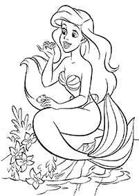 Ariel - the little mermaid coloring pages - page 64