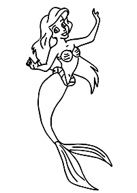 Ariel - the little mermaid coloring pages - page 66