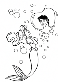 Ariel - the little mermaid coloring pages - page 68