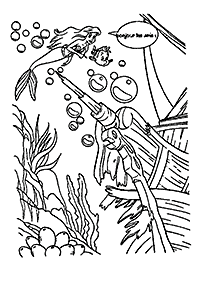 Ariel - the little mermaid coloring pages - page 69