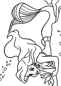 Ariel - the little mermaid coloring pages - page 70