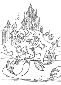 Ariel - the little mermaid coloring pages - page 71