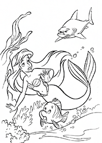 Ariel - the little mermaid coloring pages - page 72