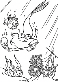 Ariel - the little mermaid coloring pages - page 78