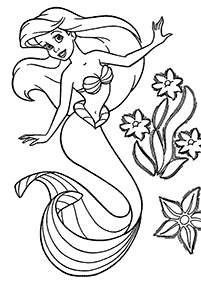 Ariel - the little mermaid coloring pages - page 81