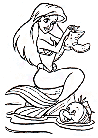 Ariel - the little mermaid coloring pages - page 82