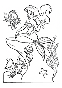 Ariel - the little mermaid coloring pages - page 88