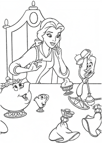 Beauty and the Beast (Belle) coloring pages - page 13