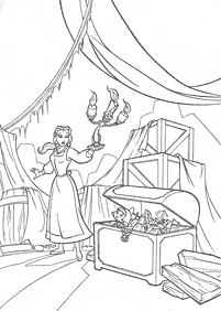 Beauty and the Beast (Belle) coloring pages - page 14